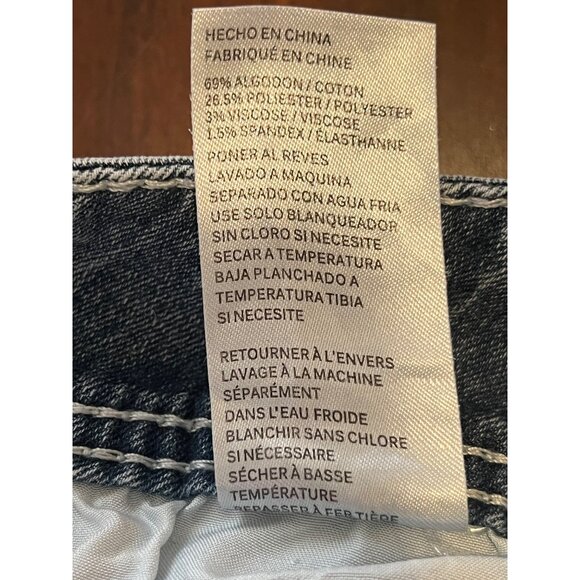 Copperflash 14WCurvy Blue Straight-Leg Jeans Embroidery Comfortable Stretch - Picture 5 of 14